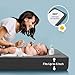 Waterproof Crib Mattress Protector 2 Pack, Soft and Breathable Crib Mattress Pad Cover, Noiseless Machine Washable Toddler Mattress Protector for Standard Baby Toddler Bed (52''x28'',Gray)