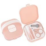 Baby Nail Care Set, 5 in 1 Baby Nail File Clippers Infant Grooming Kit Manicure Set for Newborn, Infant, Toddler, and Kids, Pink