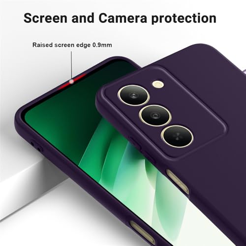 Image of Back Cover for Mi Redmi 15 5G | Full Camera Protection | Premium Liquid Silicon Case | Flexible Bumper Case for Mi Redmi 15 5G (Dark Purple)