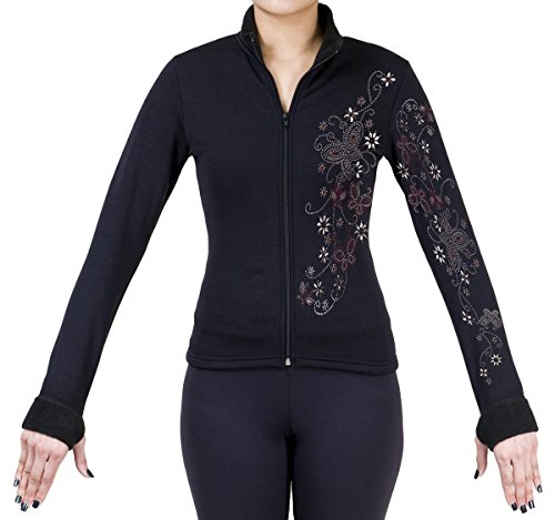 NY2 SPORTSWEAR Figure Skating Polartec Polar Fleece Jacket with Rhinestones JR30C - Child Sizes - (Child Large)