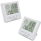 🌞【Einfach zu Lesen und zu Bedienen】 Keine komplizierte Funktionstaste (℉ / ℃ umschaltbar), internes Thermometer zeigt die Temperatur in Fahrenheit oder Celsius an.