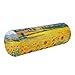 Bulletgxll Cervical Pillow for Neck Pain Relief Sunflowers Field Memory Foam Pillow Round Cylinder Pillow with Removable Washable Cover for Bed, Neck, Back and Legs