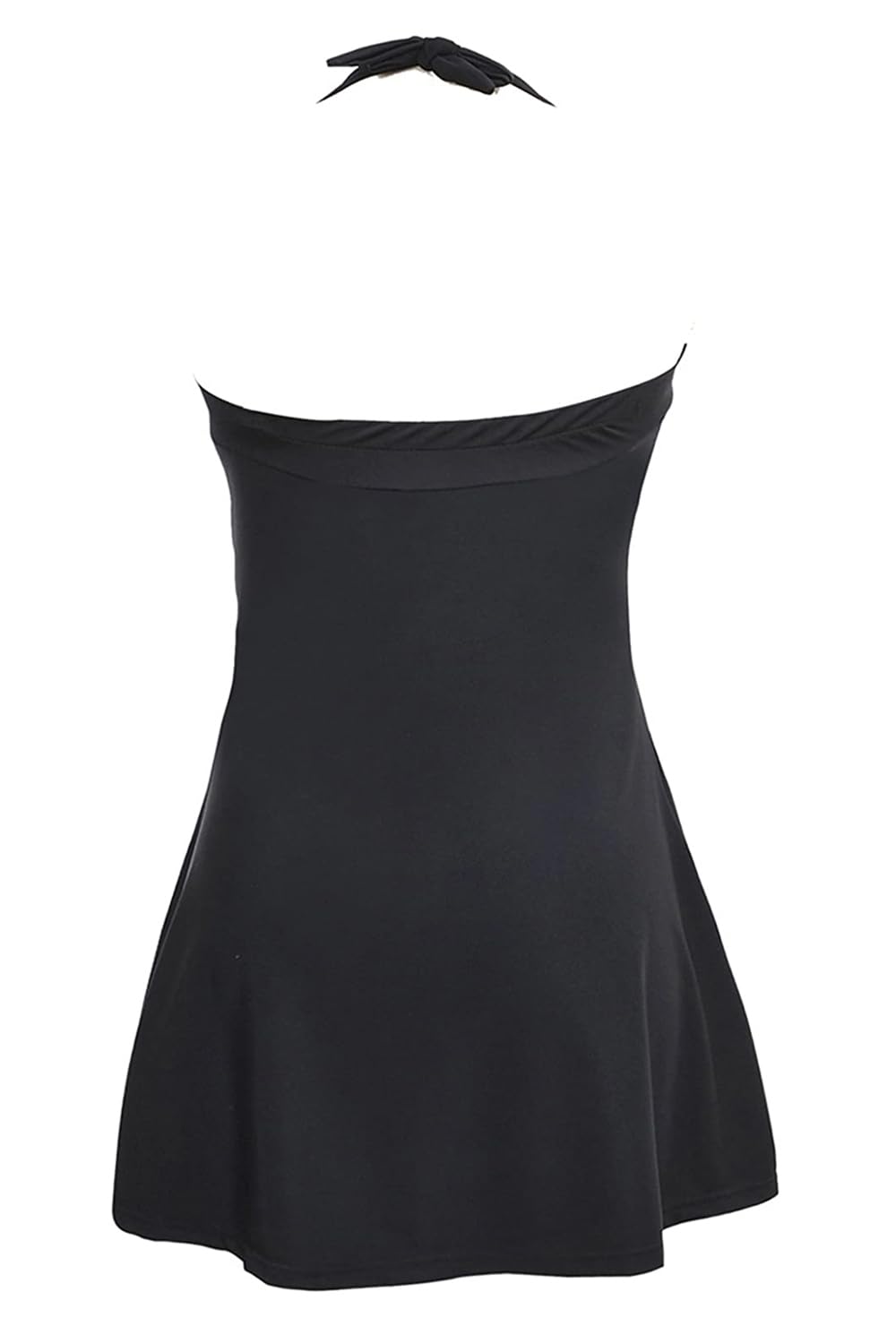 Maillot de bain une pièce à pois pour femme - Contrôle du ventre - Avec jupe