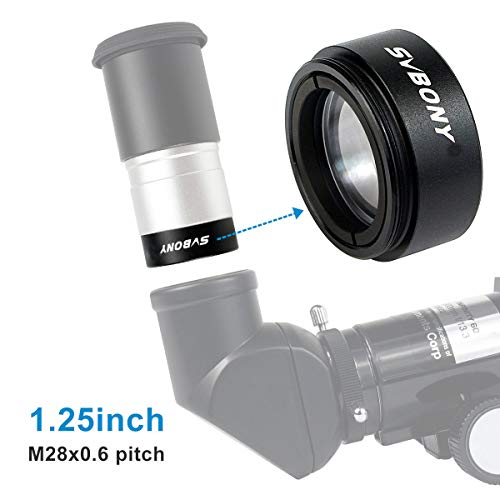 image for SVBONY 0.5X Telescope Focal Reducer 1.25 inches Filter Thread 28.5x0.7