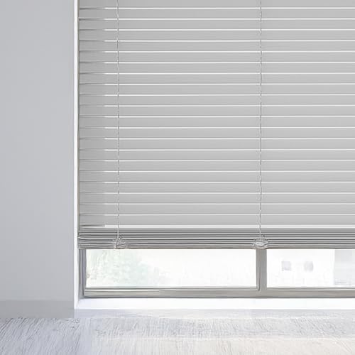 DH DREAMER HOME Persiana Veneciana de Aluminio para Ventana – 90x200cm – Estor Enrollable con Lamas Ajustables – Control de Luz y Privacidad – Fácil Instalación (Gris)