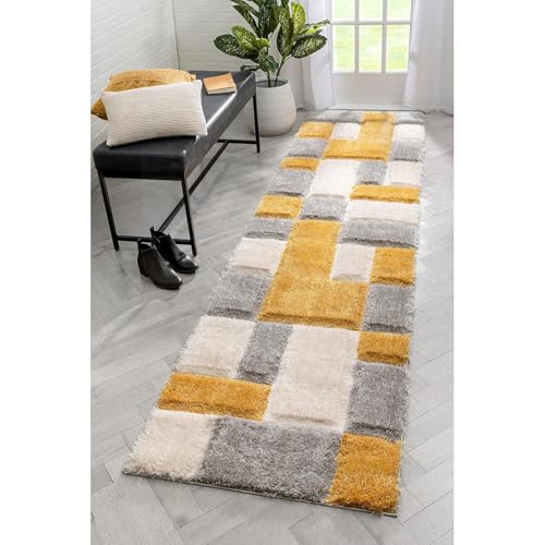 Image of Soft Plain Shaggy Rugs and Carpet for Bedroom Living Room 2x5 Feet M-11