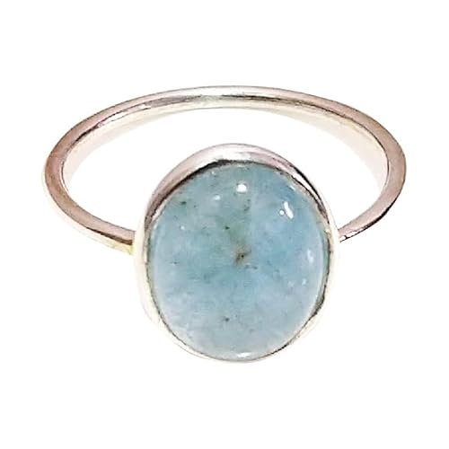 Aquamarine Handmade Ring in 925 Sterling Silver, Available in all Sizes, Aquamarine Ring, Gift For Her, March Birthstone-Promise Ring