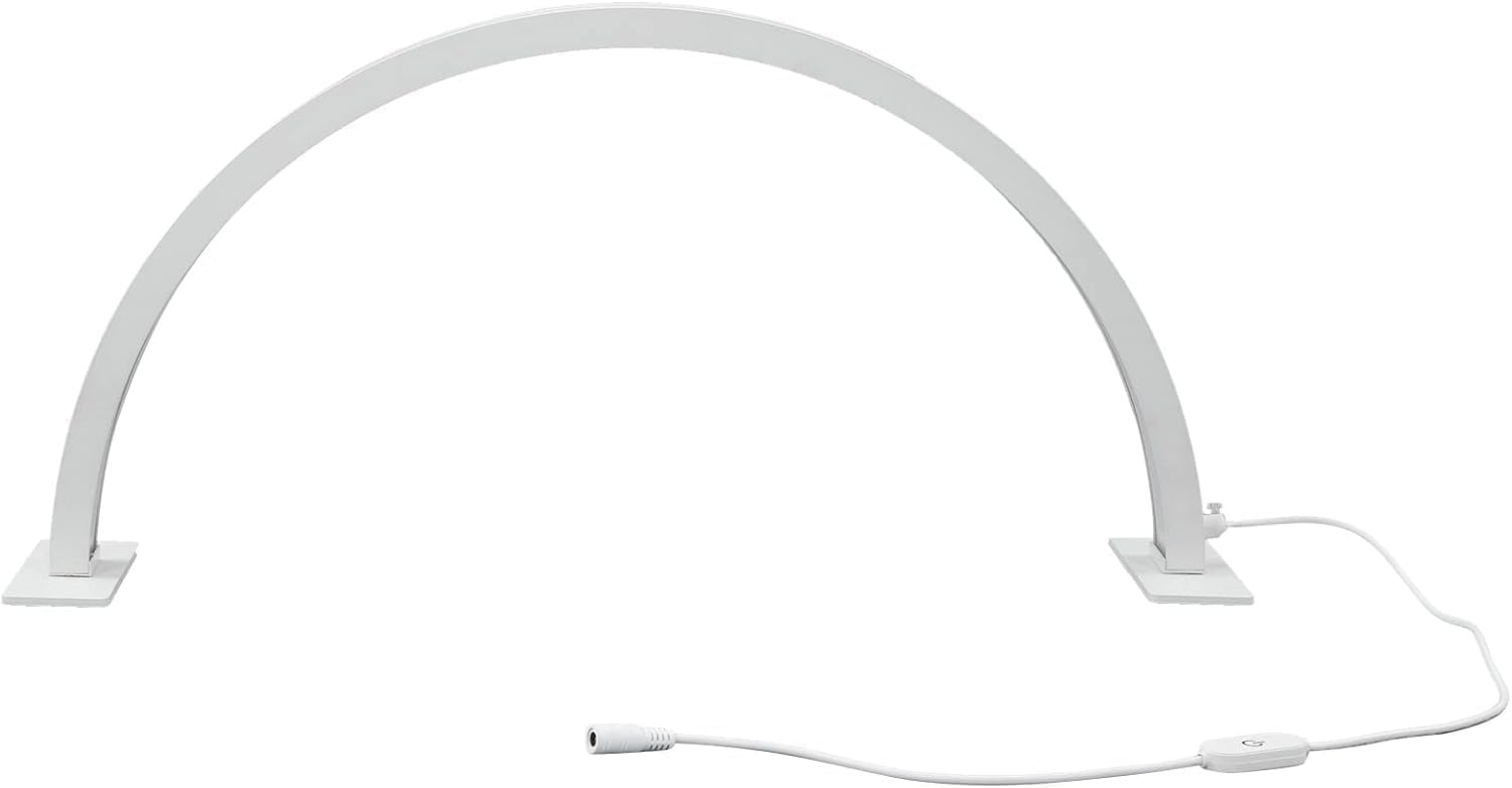 Lampe demi lune onglerie, Trois types de lumière réglableslampe demi lune, Pour la beauté, les cils, les ongles, les lèvres, les tatouages (Blanc, 75com)