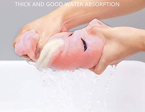 Microfiber Hair Towels Super Absorbent Hair Drying Towel Turban For Women And Girls Quick Magic Hair Dry Hat Hair Towel Wrap Bathing Wrapped Cap 2 Packs (Pink+Grey) #TOP3