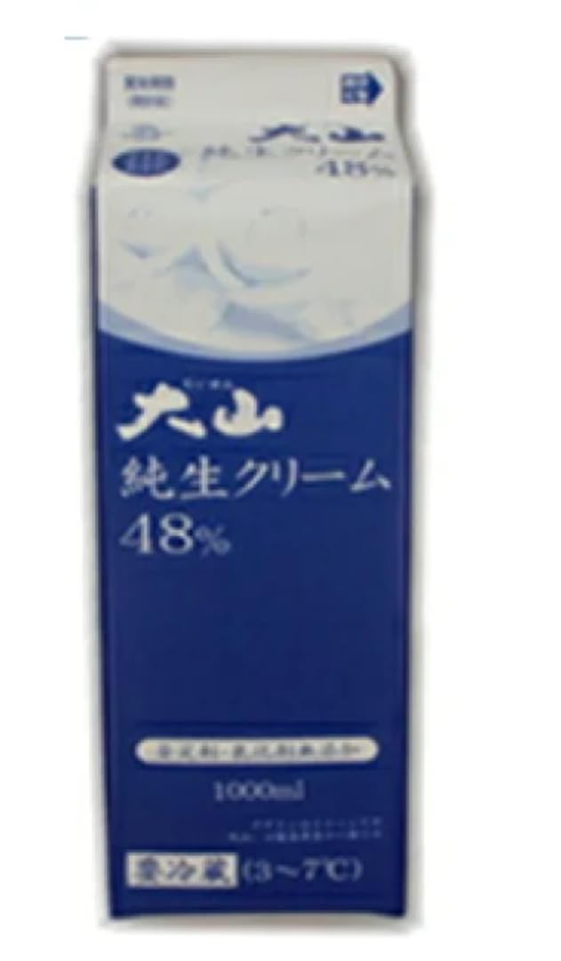 白バラ 大山純生クリーム/48％【1000ml×6本】業務用 　クール便/鳥取/ケーキ/国産/チーズケーキ/生クリーム/お菓子/パン材料ホイップクリーム 業務用 Amazon.co.jp: 白バラ 大山純生クリーム/48％【1000ml×6本】業務用