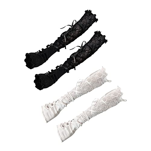 Bridal Lace Gloves Sleeves For Wedding Party White Accessories Fingerless Gloves For Driving3