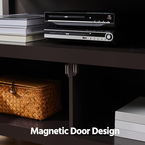 Yaheetech YT-00089125 Wooden Tv Stand For Tvs Up To 50 Inch, Media Entertainment Center Table, Tv Cabinet Table With Storage Open Shelf & 2 Doors For Living Room, Espresso thumb #6