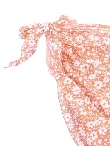 Image of SHENHE Girl's 3 Piece Swimsuits Cute Spaghetti Strap Triangle Bikini with Ditsy Floral Cover Up Teen Bathing Suits