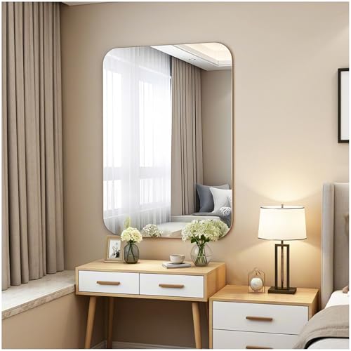 JMITHA Spiegel 40x60 cm Rahmenlos Rechteckiger Wandspiegel Badezimmerspiegel HD Dekorative Spiegel aus Glas für Badezimmer Ankleidezimmer Schlafzimmer Wohnzimmer