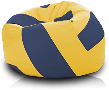 Volleyball Style Large Bean Bag Chair - Yellow and Navy