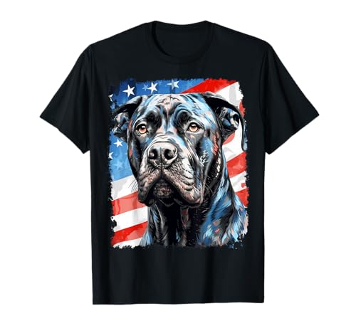 Cane Pop Art 4 Luglio Cane Corso Maglietta
