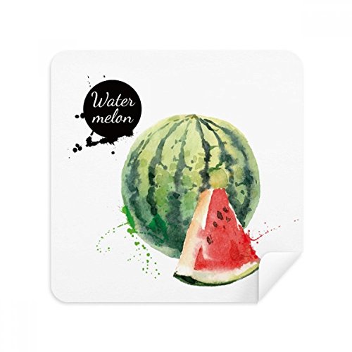 Chiffon pastèque aquarelle pour nettoyer verres et écrans de téléphone x2