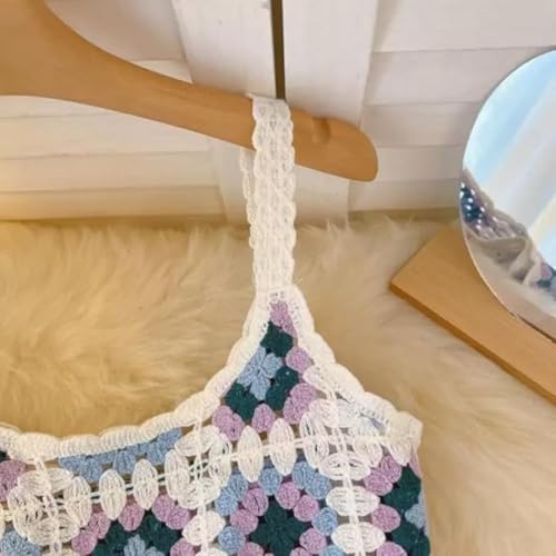 Image of NAIADES Women's Handmade Crochet Crop Top, Sleeveless Top for Women,Comfortable Fit