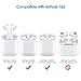 JETech Case Cover for AirPods (1st & 2nd Generation), Silicone Protective Shockproof Skin (Front LED Visible) with Keychain, Black