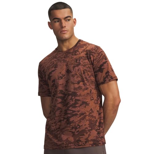Image of Under Armour Men's ABC Camo Short-Sleeve T-Shirt | Super soft cotton /polyester mix. With camo pattern, crew neck and logo on the left chest.