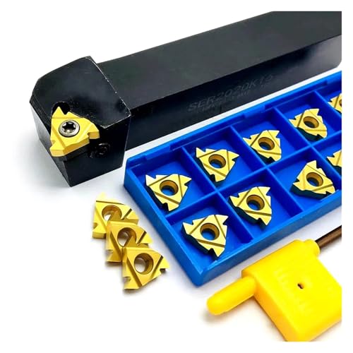 Herramienta con mango para torneado y 10 insertos carburo miniatura 5