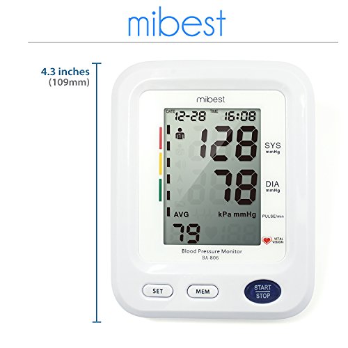MIBEST Digital Blood Pressure Monitor with Talking Function - BP Cuff Meter with Display - Blood Pressure Machine 9.4-13.4" - Blood Pressure Tester - Blood Pressure Gauge
