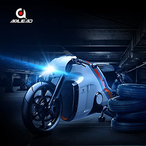 H4 Led Headlight Bulb Motorcycle W/Angle Eye Daytime Running Light 9003 Hi/Lo Beam 25W 3200Lm Custom Chips High Bright 6000K Conversion Kit #TOP6