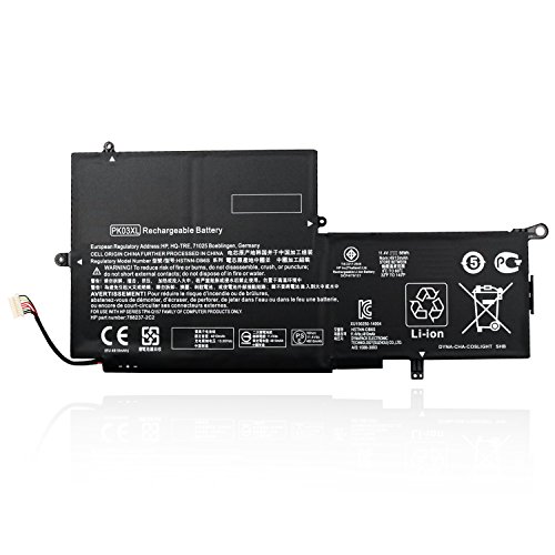 Emaks PK03XL Battery HSTNN-DB6S for HP Spectre x360 13-4000 4100 Series 13-4103dx 13-4003dx / Pro x360 G1 788237-2C1 789116-005 TPN-Q157-11.4V 56Wh 6-Cell