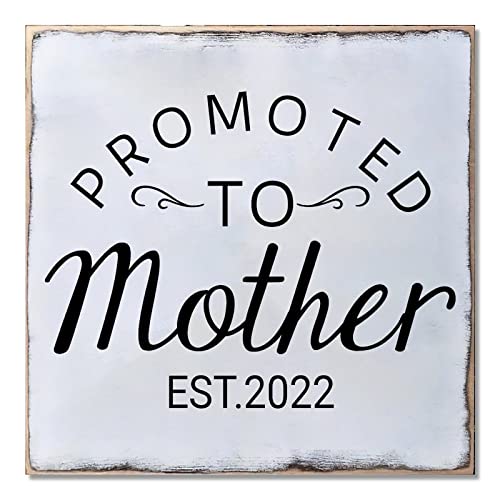 Plaque décorative Promoted To Mother First Time salon et chambre