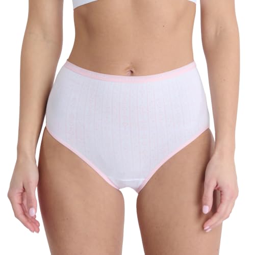 Image of Laura Ashley Women's Cotton Brief Underwear Set, High-Waisted Panties for Women, 5-Pack