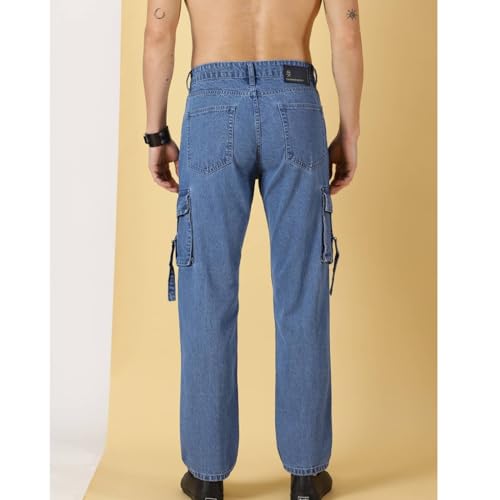 Image of Blue Jeans for Men Regular Fit - Cotton Jeans Pant for Men, Regular Denim Jeans for Boys - Light Fade Jeans for Men