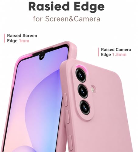 Image of DIZORO Microfiber Candy Case Compatible for Samsung A37 5G Smooth Touch Cushion Liquid Soft Silicone Gel Rubber Phone Cases Non-Slip Full Body Protective Shockproof Back Cover (Lilac)