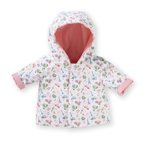 Corolle Mon Grand Poupon Regenmantel, Paris, 2in1-Wendemantel, Wochenende in Paris Design, für alle 36cm Babypuppen, ab 2 Jahren