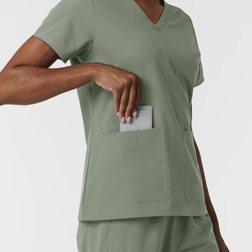 WINK NURTUR Women's V-Neck Scrub Top, Sage, 2XL by WINK - Used condition - Image 8