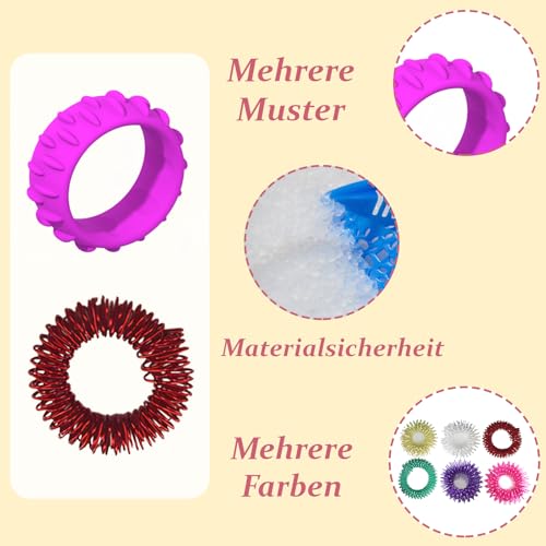 24er-Pack Zappelspielzeuge für Kinder, Stress Spielzeug für Kinder, sensorische Ringe, sensorischen Ringen zur Entspannung und Fokusförderung, leises Zappeln gegen Angst im Klassenzimmer