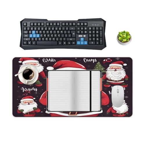 Christmas Santa Claus Desk Pad con base de goma grande miniatura 4