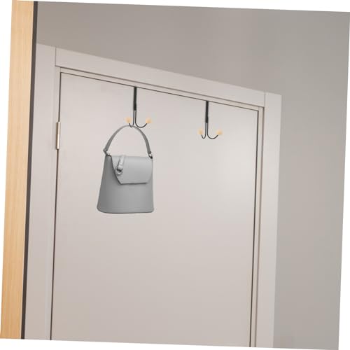VINTORKY 2pcs Over Door Hooks and Dual-Headed Hangers for Clothes Hats and Bags Nail Installation for Bedroom and Front Door Space-Saving Design - Image 2