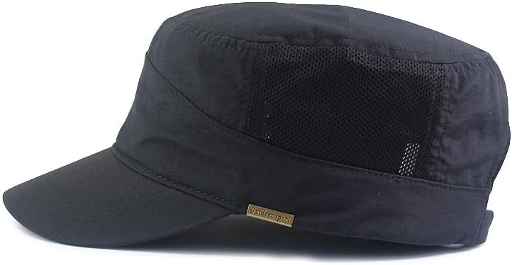 FASHIXD Mesh Military Cap Plus Size Hats for Men Summer XL Army Hats Quick Qry Short Bill Hat Cadet Cap - Image 3