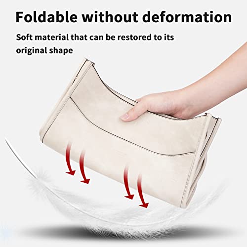 Hkcluf Crossbody Bag For Women Vegan Leather Designer Hobo Handbags Fashion Shoulder Bucket Cross-Body Purse With 2Pcs Adjustable Guitar Strap(White) #TOP7