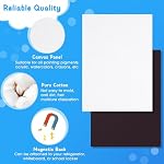 Engrowtic 30 Pcs Mini Panneau magnétique Toile magnétique Panneaux magnétiques Panneau de peinture magnétique Panneau de toile de différentes tailles Magnetic Canvas for Painting Réfrigérateur Locker Art Crafts DIY