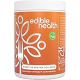Edible Health Digestive Enzyme High Protein Powder - Infused with Collagen, Bromelain, Psyllium, Glutamine & Prebiotics for Balanced Digestive Wellness - 400g
