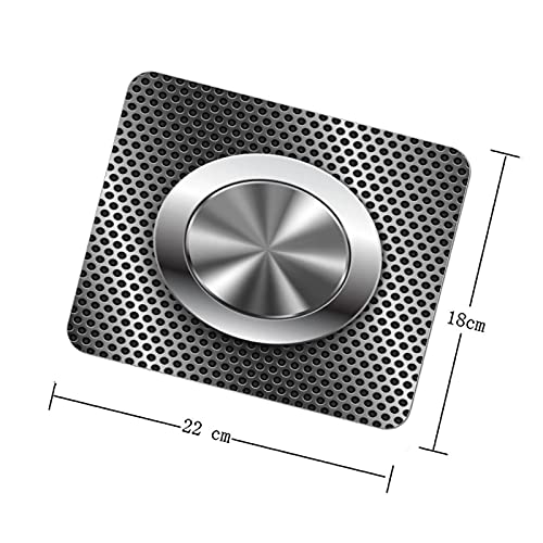 Mouse Pad Round Switch Knob Button On Metal Perforated Background Vector For Office Computers Laptop Travel Gaming Working Studying Graphic Designers Gaming Pc Felt Desk Mat Zdq 1822Cm #TOP1