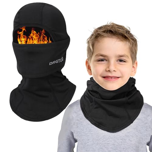 TAGVO - TAGVO Cagoule Polaire d'hiver Thermique pour Enfants 8-13 Ans, Multifonction Bandana Coupe-Vent Masque de Moto Ski Cyclisme avec Cache-Cou pour Garçons et Filles Sport de Plein Air