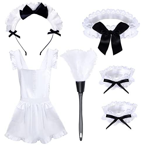 Aichiyu Französische Dienstmädchen-Kostüm-Zubehör für Damen, Anime-Lolita-Cosplay-Kleid, Schürze-Set (C) Cover