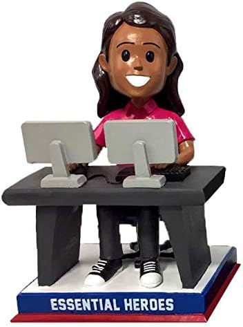 IT Specialist 911 Operator Call Center Essential Heroes Bobblehead Female Dark