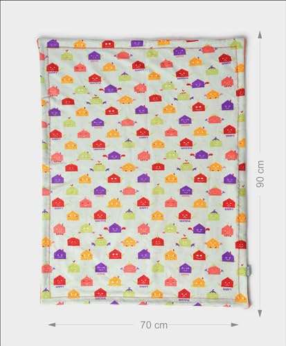 Image of Mi Arcus Dual Layer Knitted Sherpa Blanket for Baby Boys Girls 0-12 M- Green 90x70 cm