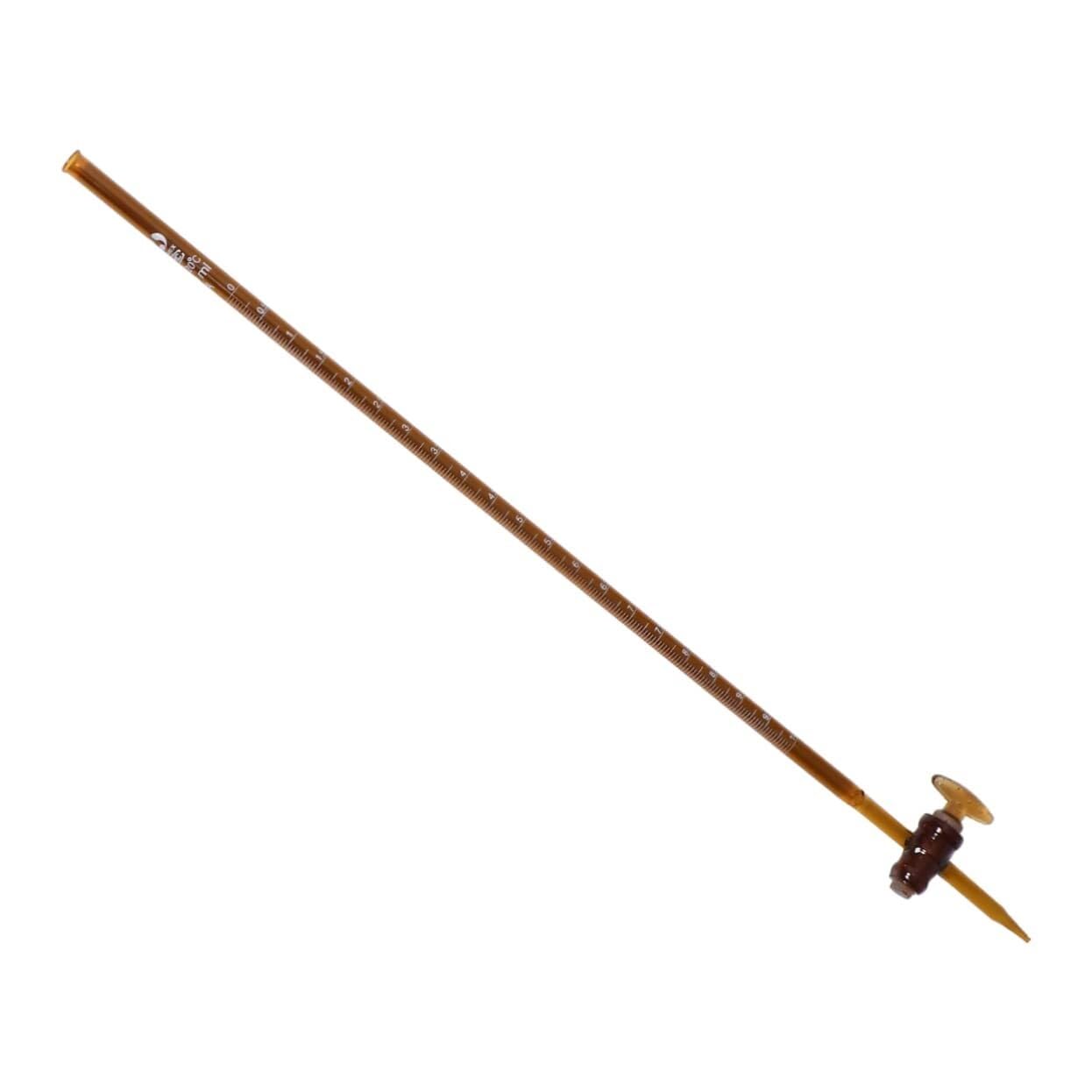 Burette in vetro, Buretta acida Rubinetto in PTFE in vetro borosilicato da 10 ml for uso didattico e di laboratorio