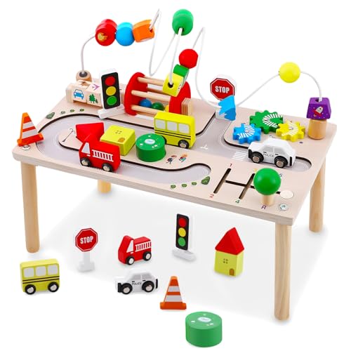 Table d'activité 7 en 1 en bois, le cadeau d'anniversaire éducatif idéal