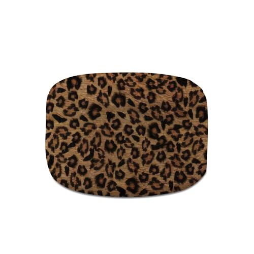 Round Pouf Ottoman seamless abstract leopard pattern wild animal skin print animal Foot Stool Foot Rest Floor Stool Bean Bag Chair Cotton Linen Removable Indoor Outdoor for Living Room Bedroom