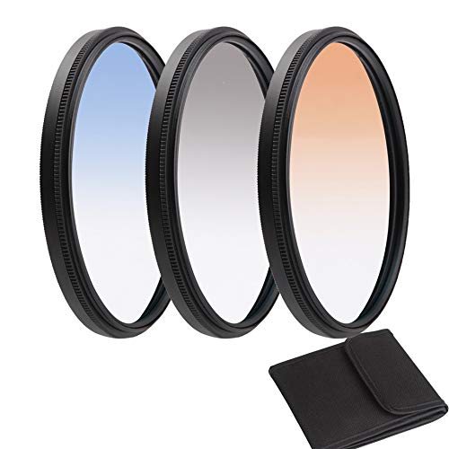 Gradient Color Camera Filter 46 49 52 55 58 62 67 72 77 82mm Lens Filter (Color : Color Filter Set, Size : 62mm)